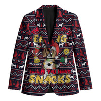 Beagle Dog They Know When You Have Snacks Christmas Blazer Xmas Holiday Patterns - Wonder Print Shop