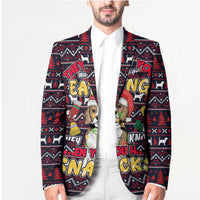 Beagle Dog They Know When You Have Snacks Christmas Blazer Xmas Holiday Patterns - Wonder Print Shop