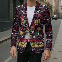 Beagle Dog They Know When You Have Snacks Christmas Blazer Xmas Holiday Patterns - Wonder Print Shop