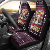 Beagle Dog They Know When You Have Snacks Christmas Car Seat Cover Xmas Holiday Patterns - Wonder Print Shop