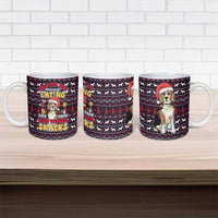 Beagle Dog They Know When You Have Snacks Christmas Ceramic Mug Xmas Holiday Patterns - Wonder Print Shop