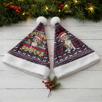 Beagle Dog They Know When You Have Snacks Christmas Santa Hat Xmas Holiday Patterns - Wonder Print Shop