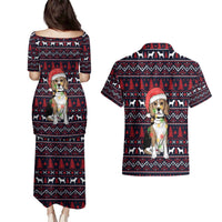 Beagle Dog They Know When You Have Snacks Christmas Couples Matching Puletasi and Hawaiian Shirt Xmas Holiday Patterns - Wonder Print Shop