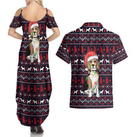 Beagle Dog They Know When You Have Snacks Christmas Couples Matching Summer Maxi Dress and Hawaiian Shirt Xmas Holiday Patterns - Wonder Print Shop