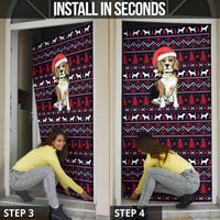 Beagle Dog They Know When You Have Snacks Christmas Door Cover Xmas Holiday Patterns - Wonder Print Shop