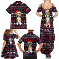 Beagle Dog They Know When You Have Snacks Christmas Family Matching Summer Maxi Dress and Hawaiian Shirt Xmas Holiday Patterns - Wonder Print Shop