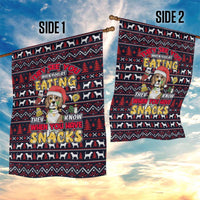 Beagle Dog They Know When You Have Snacks Christmas Garden Flag Xmas Holiday Patterns - Wonder Print Shop