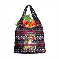 Beagle Dog They Know When You Have Snacks Christmas Grocery Bag Xmas Holiday Patterns - Wonder Print Shop