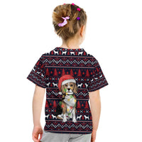 Beagle Dog They Know When You Have Snacks Christmas Kid T Shirt Xmas Holiday Patterns - Wonder Print Shop