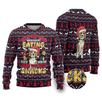 Beagle Dog They Know When You Have Snacks Christmas Ugly Christmas Sweater Xmas Holiday Patterns - Wonder Print Shop