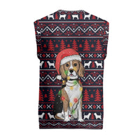 Beagle Dog They Know When You Have Snacks Christmas Knitted V-Neck Vest Xmas Holiday Patterns - Wonder Print Shop