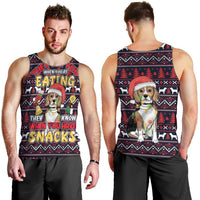 Beagle Dog They Know When You Have Snacks Christmas Men Tank Top Xmas Holiday Patterns - Wonder Print Shop