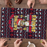 Beagle Dog They Know When You Have Snacks Christmas Puzzle Xmas Holiday Patterns - Wonder Print Shop