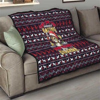 Beagle Dog They Know When You Have Snacks Christmas Quilt Xmas Holiday Patterns - Wonder Print Shop