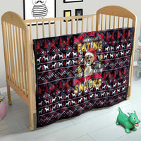 Beagle Dog They Know When You Have Snacks Christmas Quilt Xmas Holiday Patterns - Wonder Print Shop