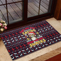 Beagle Dog They Know When You Have Snacks Christmas Rubber Doormat Xmas Holiday Patterns - Wonder Print Shop