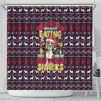 Beagle Dog They Know When You Have Snacks Christmas Shower Curtain Xmas Holiday Patterns - Wonder Print Shop