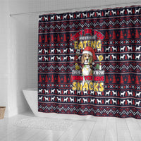 Beagle Dog They Know When You Have Snacks Christmas Shower Curtain Xmas Holiday Patterns - Wonder Print Shop