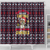 Beagle Dog They Know When You Have Snacks Christmas Shower Curtain Xmas Holiday Patterns - Wonder Print Shop