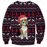 Beagle Dog They Know When You Have Snacks Christmas Sweatshirt Xmas Holiday Patterns - Wonder Print Shop