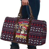 Beagle Dog They Know When You Have Snacks Christmas Travel Bag Xmas Holiday Patterns - Wonder Print Shop
