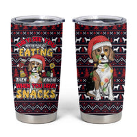 Beagle Dog They Know When You Have Snacks Christmas Tumbler Cup Xmas Holiday Patterns - Wonder Print Shop