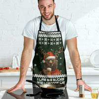 Bear Hunting and Beer Christmas Apron Xmas Holiday Patterns - Wonder Print Shop