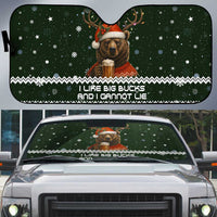 Bear Hunting and Beer Christmas Auto Sun Shade Xmas Holiday Patterns - Wonder Print Shop