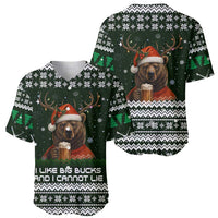 Bear Hunting and Beer Christmas Baseball Jersey Xmas Holiday Patterns - Wonder Print Shop