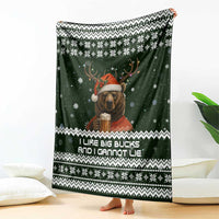 Bear Hunting and Beer Christmas Blanket Xmas Holiday Patterns - Wonder Print Shop
