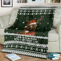 Bear Hunting and Beer Christmas Blanket Xmas Holiday Patterns - Wonder Print Shop