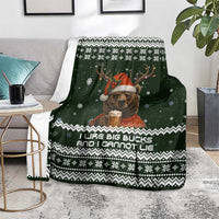 Bear Hunting and Beer Christmas Blanket Xmas Holiday Patterns - Wonder Print Shop