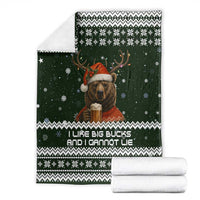 Bear Hunting and Beer Christmas Blanket Xmas Holiday Patterns - Wonder Print Shop