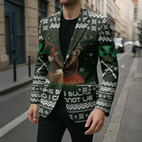 Bear Hunting and Beer Christmas Blazer Xmas Holiday Patterns - Wonder Print Shop