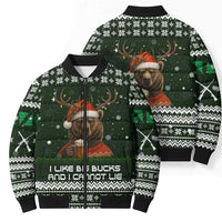 Bear Hunting and Beer Christmas Bomber Puffer Jacket Xmas Holiday Patterns - Wonder Print Shop