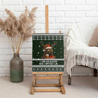 Bear Hunting and Beer Christmas Canvas Wall Art Xmas Holiday Patterns - Wonder Print Shop