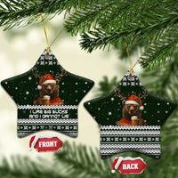 Bear Hunting and Beer Christmas Ceramic Ornament Xmas Holiday Patterns - Wonder Print Shop