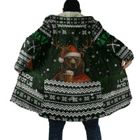 Bear Hunting and Beer Christmas Cloak Xmas Holiday Patterns - Wonder Print Shop
