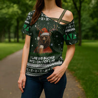 Bear Hunting and Beer Christmas Cross Shoulder Shirt Xmas Holiday Patterns - Wonder Print Shop