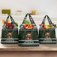Bear Hunting and Beer Christmas Grocery Bag Xmas Holiday Patterns - Wonder Print Shop
