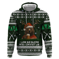 Bear Hunting and Beer Christmas Hoodie Xmas Holiday Patterns - Wonder Print Shop