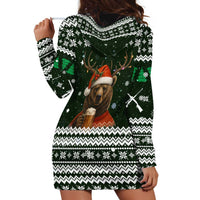 Bear Hunting and Beer Christmas Hoodie Dress Xmas Holiday Patterns - Wonder Print Shop