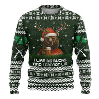 Bear Hunting and Beer Christmas Ugly Christmas Sweater Xmas Holiday Patterns - Wonder Print Shop