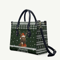 Bear Hunting and Beer Christmas Leather Bag Xmas Holiday Patterns - Wonder Print Shop