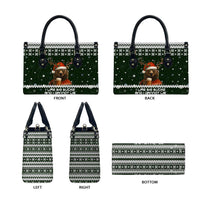 Bear Hunting and Beer Christmas Leather Bag Xmas Holiday Patterns - Wonder Print Shop