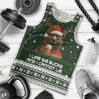 Bear Hunting and Beer Christmas Men Tank Top Xmas Holiday Patterns - Wonder Print Shop