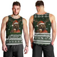 Bear Hunting and Beer Christmas Men Tank Top Xmas Holiday Patterns - Wonder Print Shop