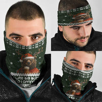 Bear Hunting and Beer Christmas Neck Gaiter Xmas Holiday Patterns - Wonder Print Shop