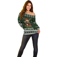 Bear Hunting and Beer Christmas Off Shoulder Sweater Xmas Holiday Patterns - Wonder Print Shop