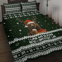 Bear Hunting and Beer Christmas Quilt Bed Set Xmas Holiday Patterns - Wonder Print Shop